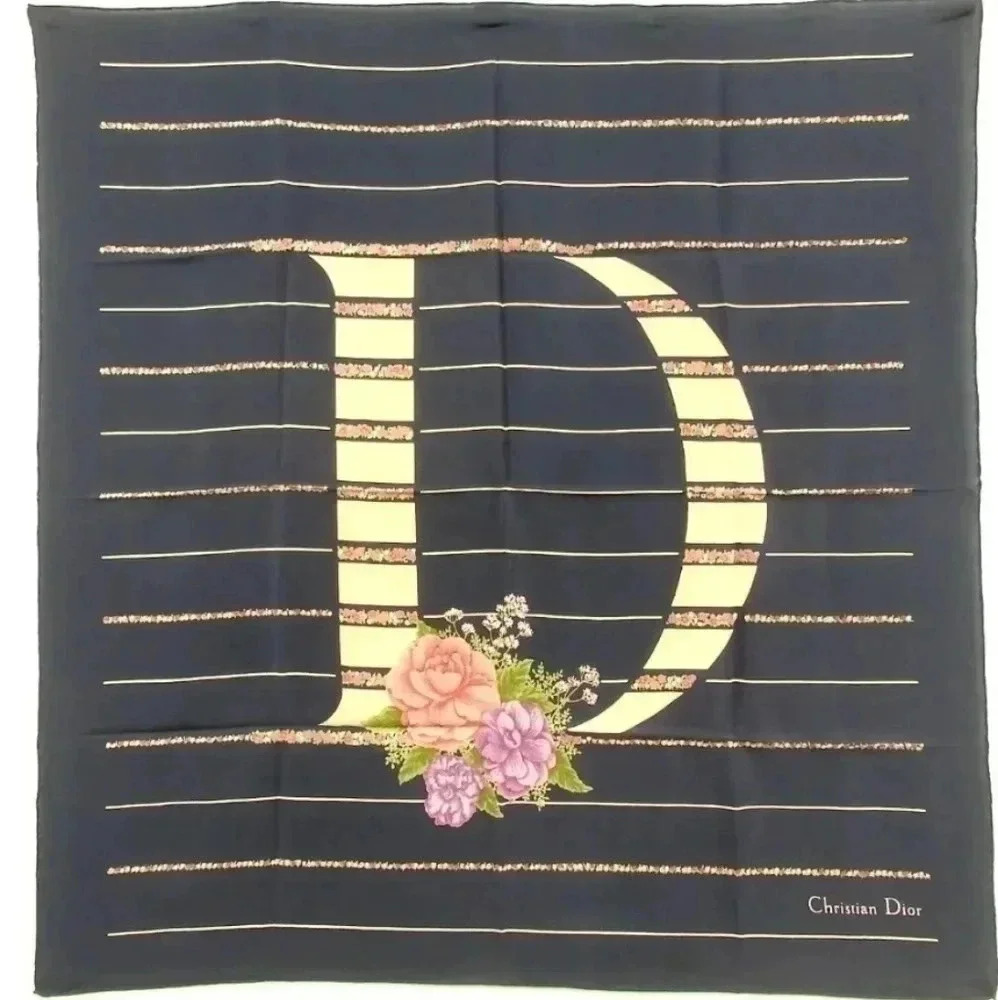 Christian Dior 100% Silk Scarf 30x30